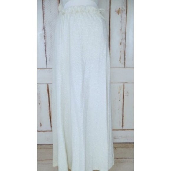 70s vintage metallic silver halter crop top maxi skirt two piece - Picture 5 of 7